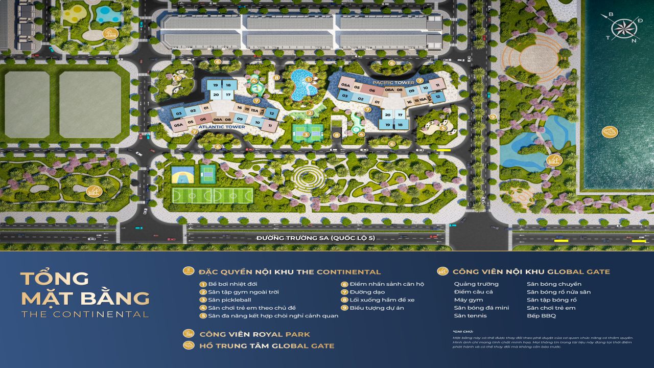 Khám phá layout mặt bằng phân khu The Continental