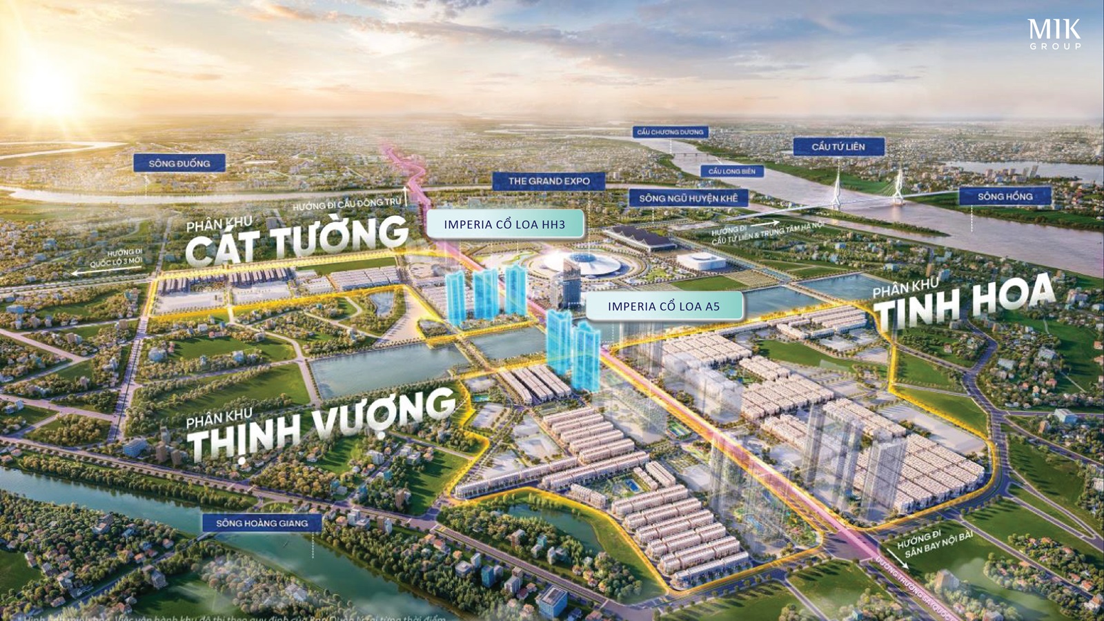 Vị trí 5 tòa căn hộ Imperia Signature